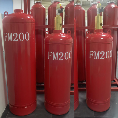 120L Red FM200 Pipe Network System High Quality Fire Suppression Solution